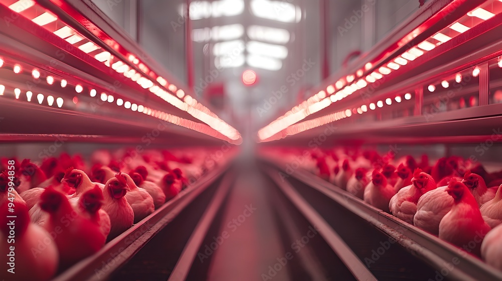 Poster iot powered automated poultry feeders enhancing farm efficiency and productivity a photograph showca