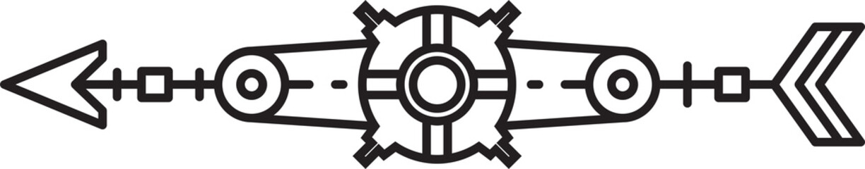 Arrow Steampunk Design Illustration