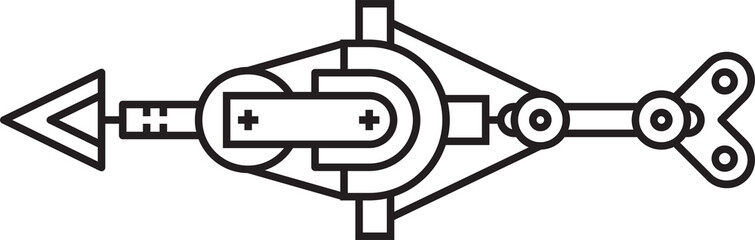 Arrow Steampunk Design Illustration