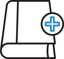 Fototapeta premium Book and Plus Icon 