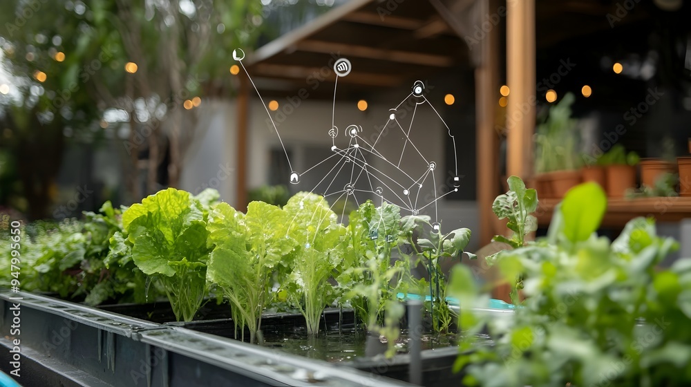 Poster innovative iot integrated aquaponic system with real time data monitoring and analytics for optimize