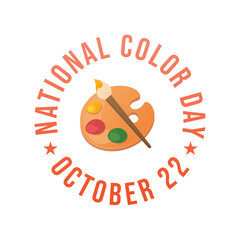National Color Day vector design template good for celebration usage. National Color Day design. flat design. eps 10.