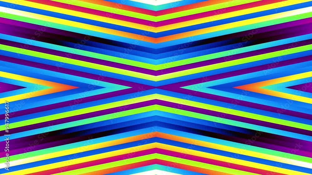 Aufkleber Abstract pattern geometric animation seamless looping background