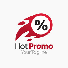 Obraz premium Hot Promo Logo Design Template. Good for Business, Agency, Community and Organization