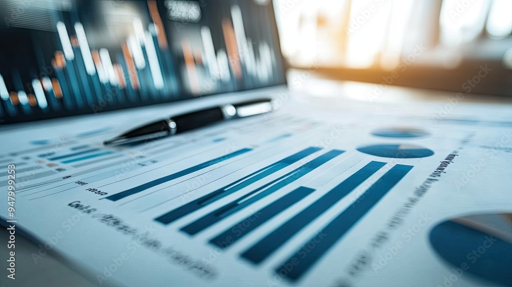 Aufkleber data-driven financial report for 2025 with yearly statistics and charts showing consistent company g