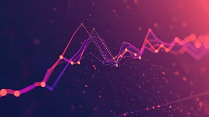 Line graph illustrating company financial progress from 2020 to 2025, with yearly data points and growth statistics.