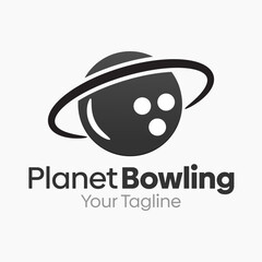 Planet Bowling Logo Design Template. Good for Business, Agency, Community and Organization