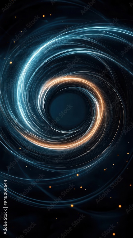 Poster create circular speed lines spiraling around a void