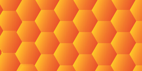Seamless pattern with honeycombs .  hexagon background yellow color bee design . 