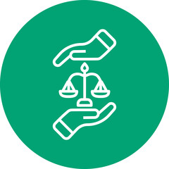 Law Enforcement line circle icon