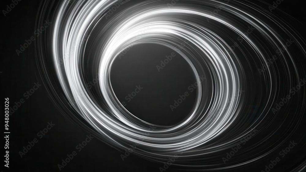 Poster create speed lines that frame a central blank space