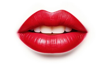 Obraz premium Cosmetics lipstick teeth perfection.