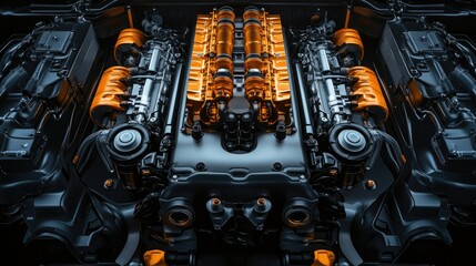 Fototapeta premium engine of car Internal design of engine