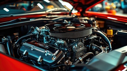 Fototapeta premium engine of car Internal design of engine