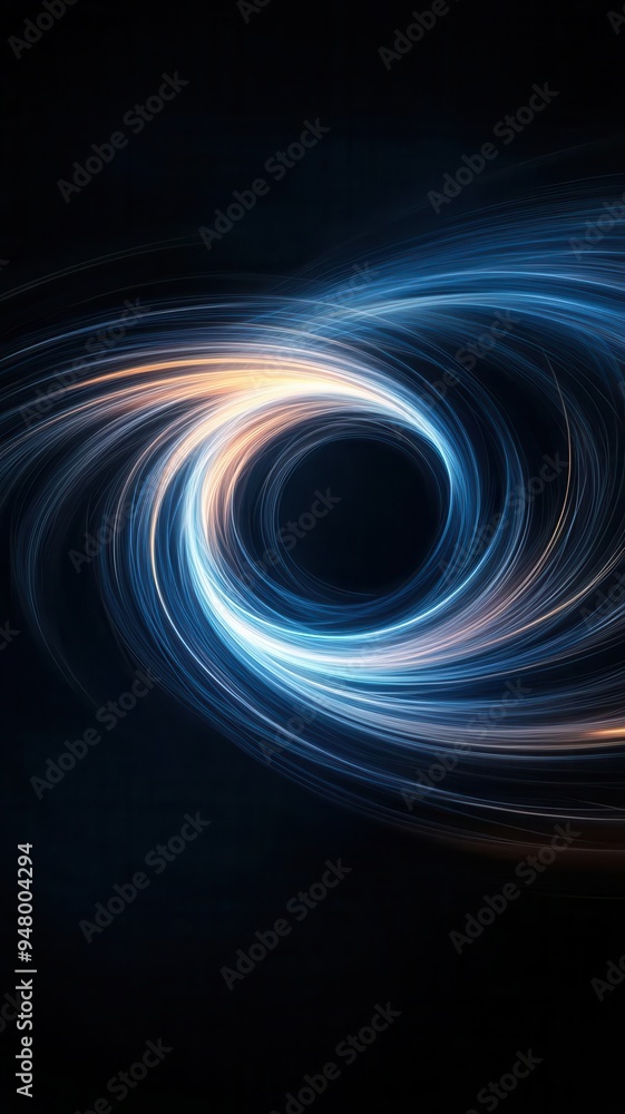 Aufkleber create speed lines that twist and turn around an empty core