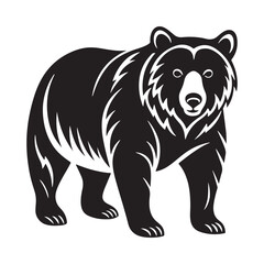 Bear Silhouette Vector Art for Logos and Branding.