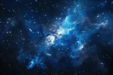Fototapeta premium Mystical cosmic blue starry sky