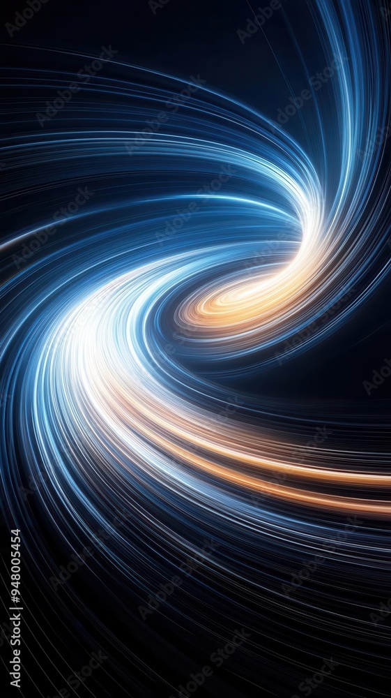 Poster depict speed lines that form a vortex around an unseen object