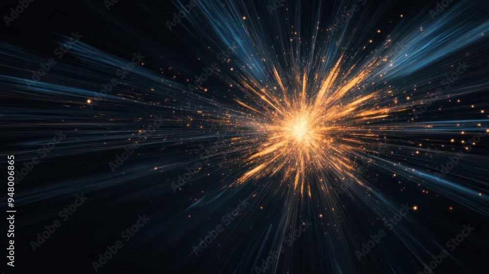 Poster generate sharp speed lines in a dynamic explosion pattern
