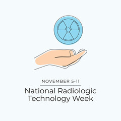 National Radiologic Technology Week vector design template good for celebration usage. National Radiologic Technology Week design. Continuous line drawing. eps 10.