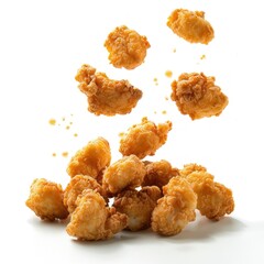 Crispy golden fried chicken bites