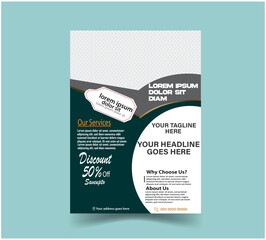 Back to School flyer, Education school admission flyer