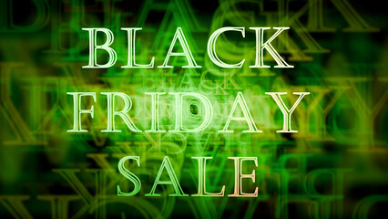 Black Friday Sale, Black Background, 3d Illustration