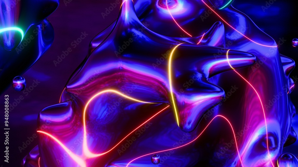 Poster abstract background with glowing lines