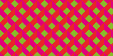 Abstract multicolor cube square seamless geometric shape decoration creative wallpaper . modern seamless art style fabric  design .