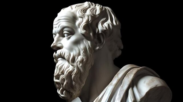 Sculpture of Socrates. The Greek philosopher. Socrates is a central figure in the history of Ancient Greek philosophy.