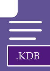 KDB File format icon fill inside