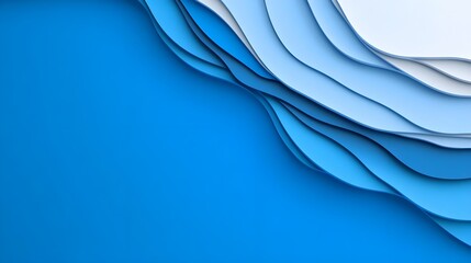 Fototapeta premium A stunning abstract design featuring layered blue shades, perfect for backgrounds or modern art compositions.