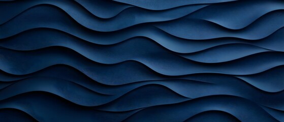 Obraz premium A stunning abstract background featuring flowing waves in deep blue tones, perfect for digital design and artistic projects.
