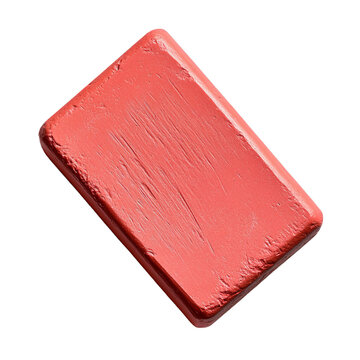 A vibrant red eraser perfect for art supplies, school projects, and office use, showcasing an essential tool for writers and artists.