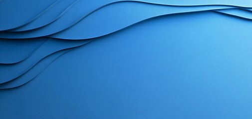 Obraz premium Abstract blue wave background design featuring smooth curves and textures for use in digital art or graphic projects.