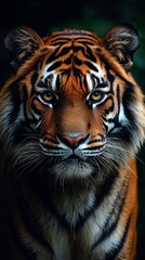 Fototapeta premium Close up shot of a Tiger, insanely detailed, stunning colorful