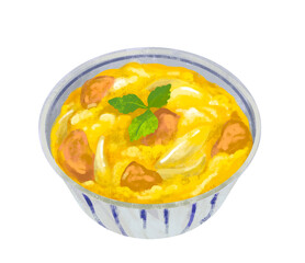 親子丼のイラスト　丼ぶり　丼もの