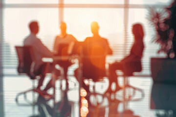 An office is built on teamwork Blurred shot of a group of businesspeople working together in a modern office