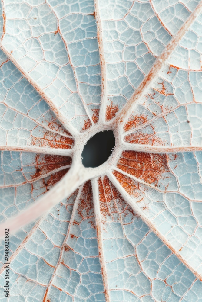 Poster Macro shot of leaf vein structure highlighting intricate patterns and textures