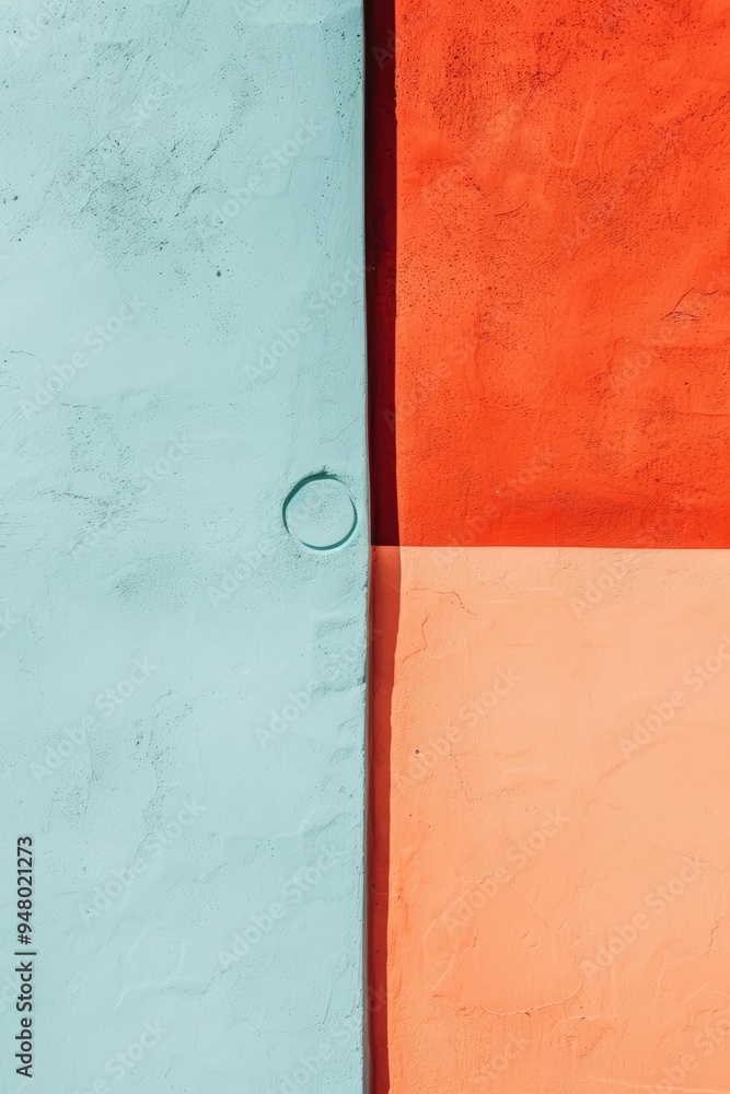 Poster minimalist solid color background with subtle texture contrasts in warm and cool tones