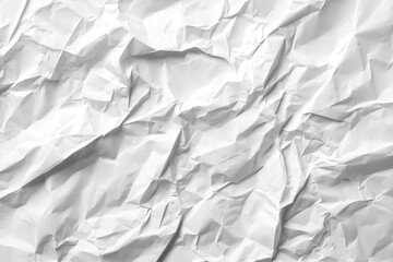 Obraz premium Crumpled white paper texture background with detailed creases and rough surface Generative AI