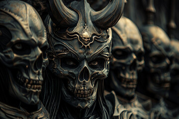 Generated with AI picture of mysterious creepy monster hell afterlife