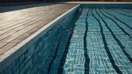 Obraz premium View of water on swimming pool surface