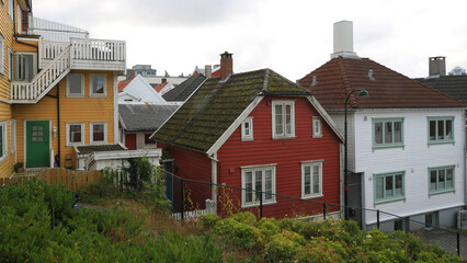 Colorful houses in Stavanger, Norway.