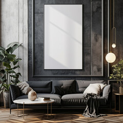 picture identity mockup portfolio realistic living presentation books canvas frames furniture 3d brand contemporary poster floor photo room graphic image rendering exhibit interior work