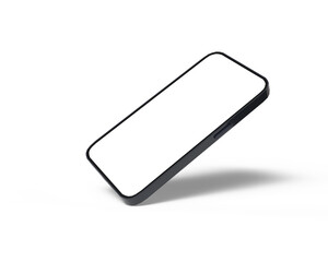 Modern smartphone mockups feature blank white screens displayed at different angles. They are ideal for showcasing app designs, UI prototypes, or branding concepts.