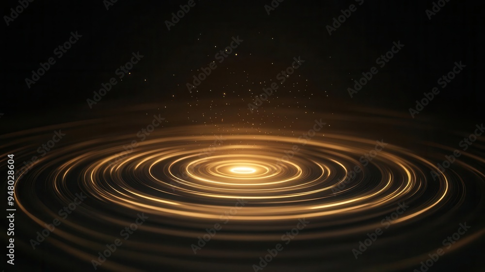 Poster Create glowing concentric circles pulsing from a center