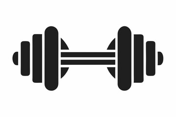 Dumble icon silhouette for exercise, Gym dumble vector illustration