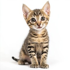 Obraz premium Cat kitten in motion pose transparent background