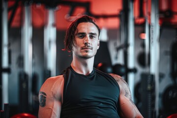 Portrait of a Personal Trainer in the Gym Portrait of a male personal trainer in the gym.